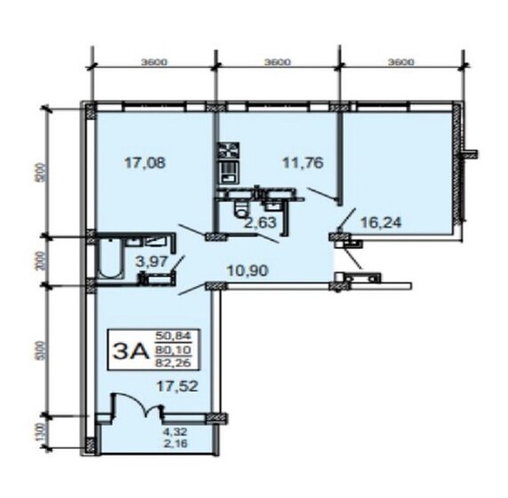 82,3 м², 3-комнатная квартира 7 300 000 ₽ - изображение 1