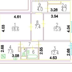 Квартира 77 м², 3-комнатная - изображение 1