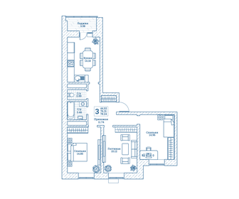 Квартира 78,2 м², 3-комнатная - изображение 1