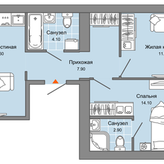 Квартира 63 м², 3-комнатная - изображение 2