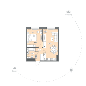 39,2 м², 1-комнатная квартира 3 100 000 ₽ - изображение 73