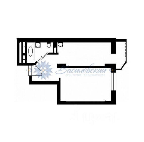 40 м², 1-комнатная квартира 6 150 000 ₽ - изображение 1