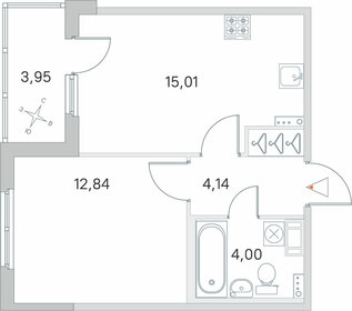 Квартира 38 м², 1-комнатная - изображение 1