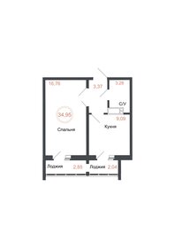 Квартира 35 м², 1-комнатная - изображение 1