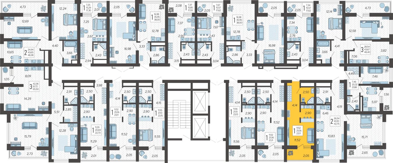 27,1 м², квартира-студия 11 000 000 ₽ - изображение 79