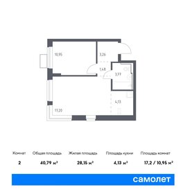 Квартира 40,8 м², 1-комнатная - изображение 1