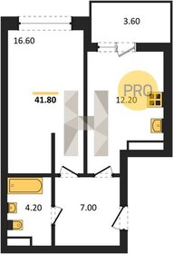 Квартира 41,8 м², 1-комнатная - изображение 1