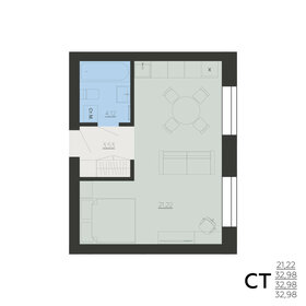 Квартира 33 м², 1-комнатная - изображение 1