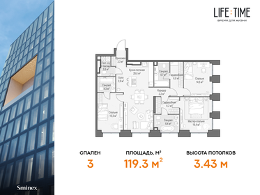 160,1 м², 5-комнатная квартира 83 000 000 ₽ - изображение 117