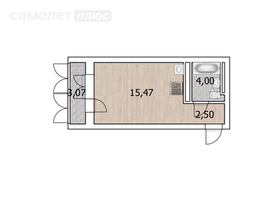 27,5 м², квартира-студия 3 550 000 ₽ - изображение 28