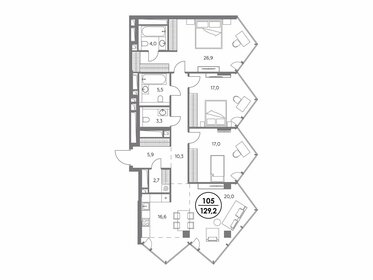 109 м², 3-комнатные апартаменты 142 000 000 ₽ - изображение 89