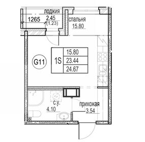 31 м², квартира-студия 3 350 000 ₽ - изображение 59