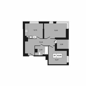 Квартира 62,7 м², 2-комнатная - изображение 1