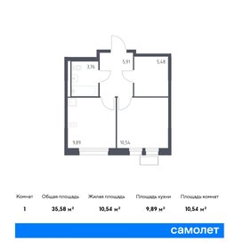 Квартира 35,6 м², 1-комнатная - изображение 1