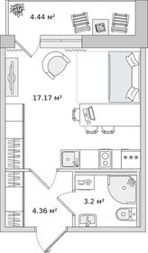 22,7 м², квартира-студия 5 200 000 ₽ - изображение 30