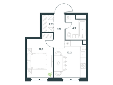 35 м², 1-комнатная квартира 14 104 029 ₽ - изображение 9