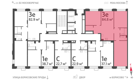 78,1 м², 3-комнатная квартира 33 090 500 ₽ - изображение 41