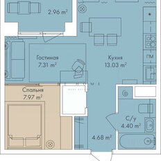 Квартира 40 м², 1-комнатная - изображение 5