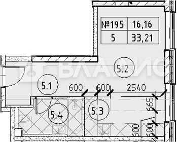 Квартира 33,2 м², студия - изображение 1