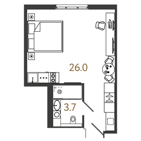 38,8 м², апартаменты-студия 11 200 000 ₽ - изображение 40