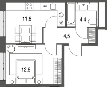 31,5 м², 1-комнатная квартира 9 200 000 ₽ - изображение 91