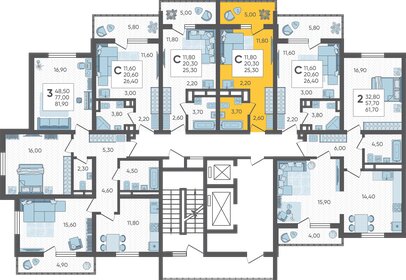 25 м², квартира-студия 6 300 000 ₽ - изображение 102