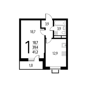 43,6 м², 1-комнатная квартира 9 400 000 ₽ - изображение 31