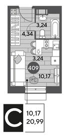 21 м², квартира-студия 4 384 811 ₽ - изображение 21
