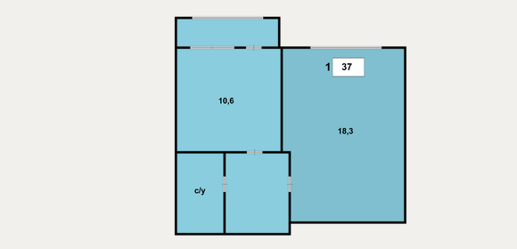 36 м², 1-комнатная квартира 3 450 000 ₽ - изображение 66