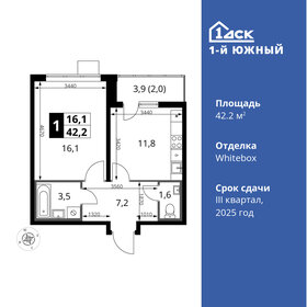 42,1 м², 1-комнатная квартира 9 493 550 ₽ - изображение 50