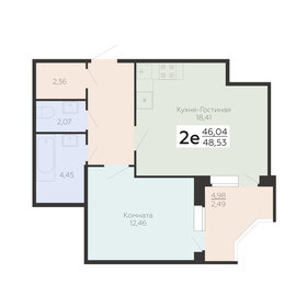 46,4 м², 2-комнатная квартира 4 000 000 ₽ - изображение 79