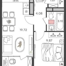 Квартира 38,4 м², 2-комнатная - изображение 2