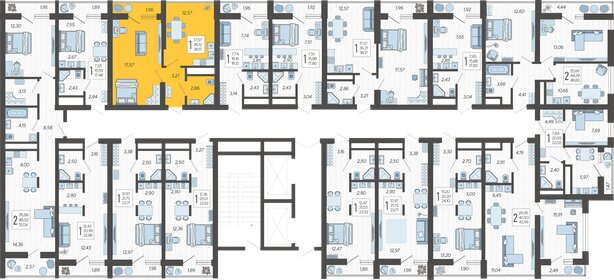 38 м², апартаменты-студия 15 750 000 ₽ - изображение 116