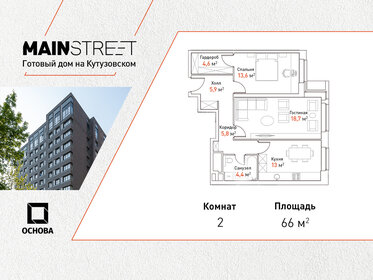 50,5 м², 2-комнатная квартира 18 700 000 ₽ - изображение 20