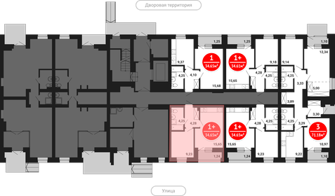 Квартира 34,7 м², 1-комнатная - изображение 2