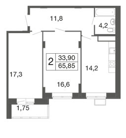 77,9 м², 2-комнатная квартира 10 300 000 ₽ - изображение 50