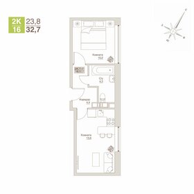 32,4 м², 1-комнатная квартира 6 250 000 ₽ - изображение 47