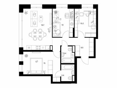 Квартира 71,2 м², 3-комнатная - изображение 1