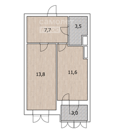 Квартира 36,6 м², 1-комнатная - изображение 1