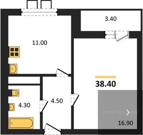 Квартира 38,4 м², 1-комнатная - изображение 1