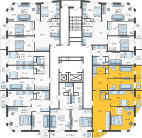 102,5 м², 3-комнатная квартира 11 531 250 ₽ - изображение 42