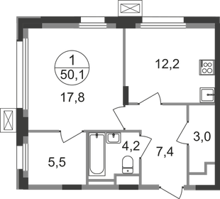 53,8 м², 3-комнатная квартира 12 240 000 ₽ - изображение 65