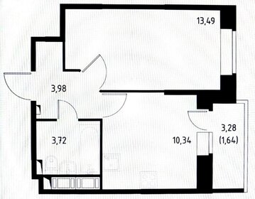 Квартира 31,3 м², 1-комнатная - изображение 1