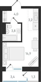 25,9 м², квартира-студия 4 870 000 ₽ - изображение 4