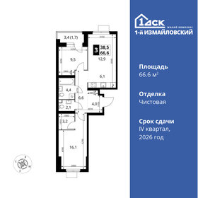 66,6 м², 3-комнатная квартира 21 451 694 ₽ - изображение 31