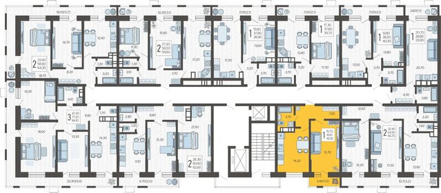 42,1 м², 1-комнатная квартира 6 997 020 ₽ - изображение 17