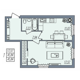 46 м², 1-комнатная квартира 5 100 000 ₽ - изображение 43