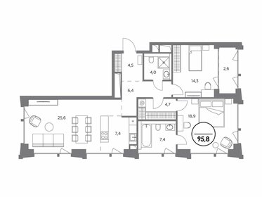 101,7 м², 3-комнатная квартира 69 950 000 ₽ - изображение 107