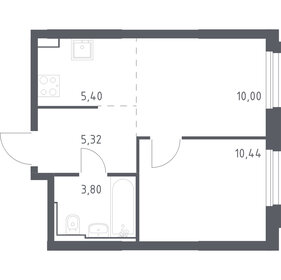 Квартира 35 м², 2-комнатная - изображение 1