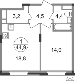 53,8 м², 3-комнатная квартира 12 240 000 ₽ - изображение 71